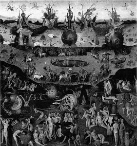Olio trasferito da pannello a tela da Hieronymus Bosch